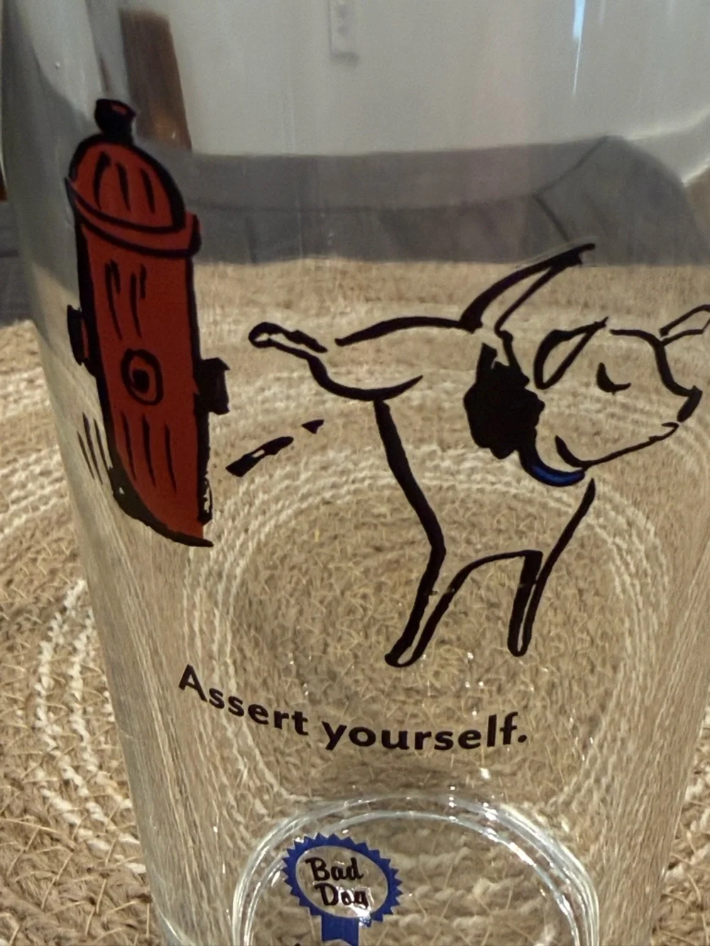 Vtg Bad Dog Brand Wisdom Glass Drinking Glasses Set of 3 Funny Theme Drinkware - Picture 11 of 16